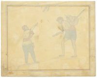 Punjab School, Two Hunter Sportsmen – Early 19th-century watercolour painting
