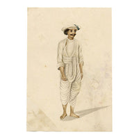 Indian Company School, Set of 8 Servant Figures – 19th-century watercolour painting