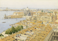 E. Leslie Gunston ARIBA, Venice Rooftops – 1959 watercolour painting