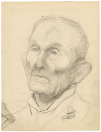 Isabel Lewis, Edwardian Washerwoman – c.1900s graphite drawing