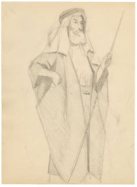 Isabel Lewis, Edwardian Portrait of an Elderly Woman – c.1900s graphite drawing