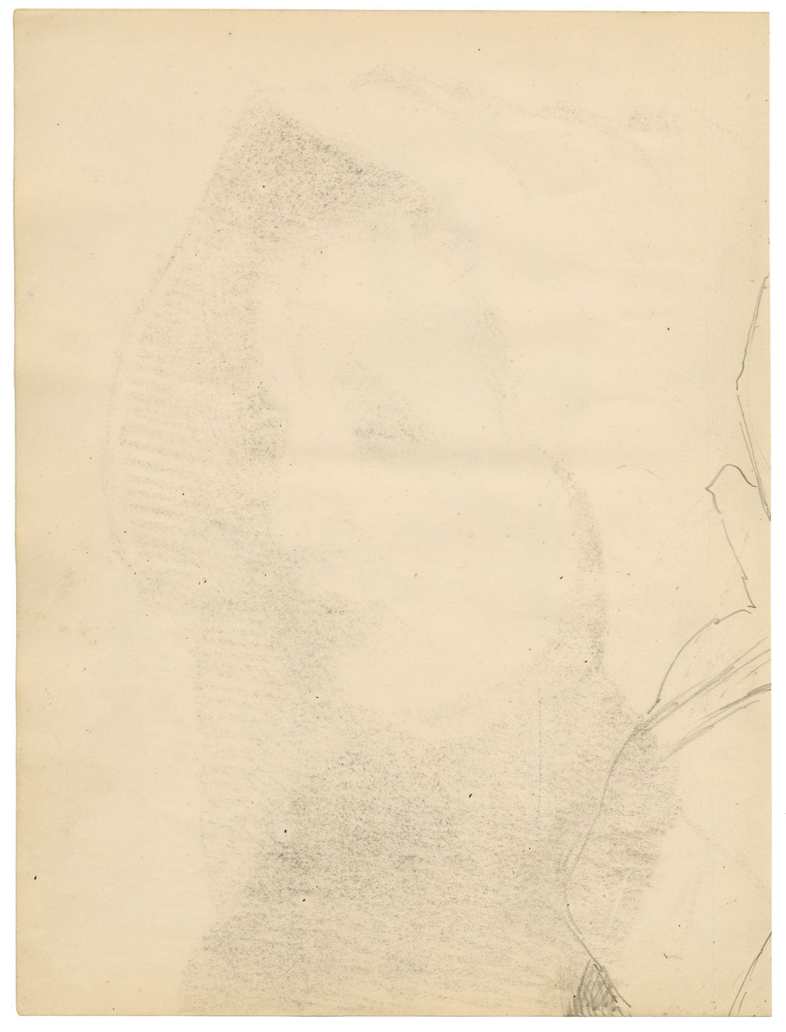 Isabel Lewis, Edwardian Nurse with Baby – c.1900s graphite drawing