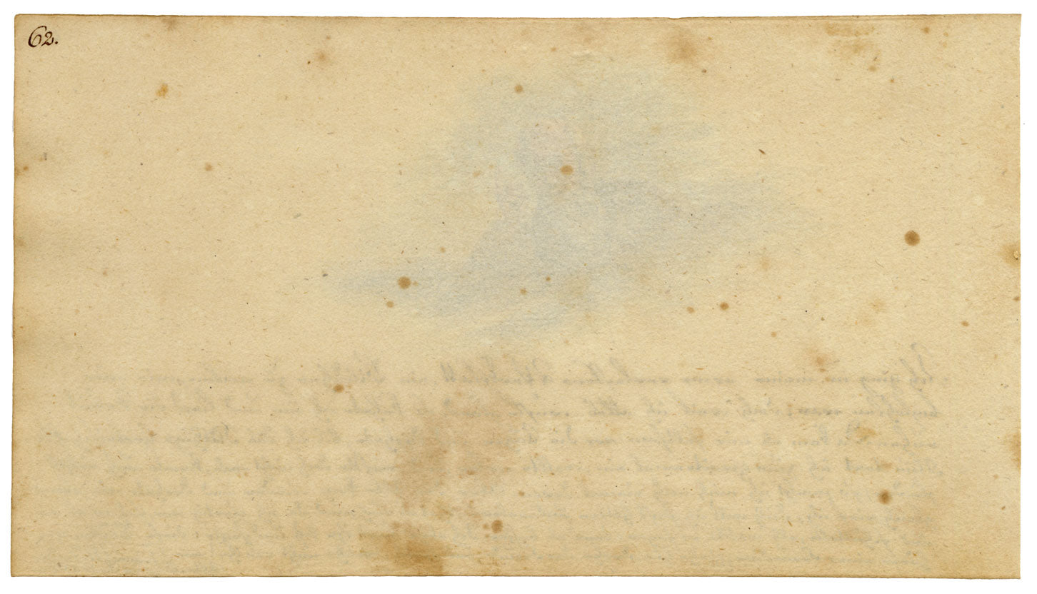 German School, Romantic Vignette with Sütterlin Script, Old Man Commanding to Paint – 1810 watercolour painting