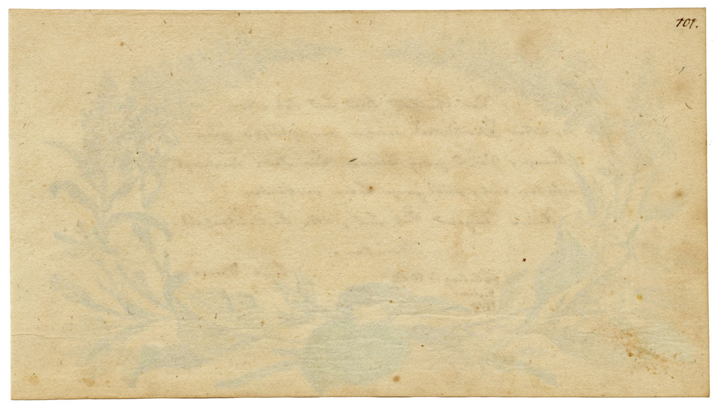 German School, Flower Wreath of Virtue & Humility with Sütterlin Script – 1809 watercolour painting