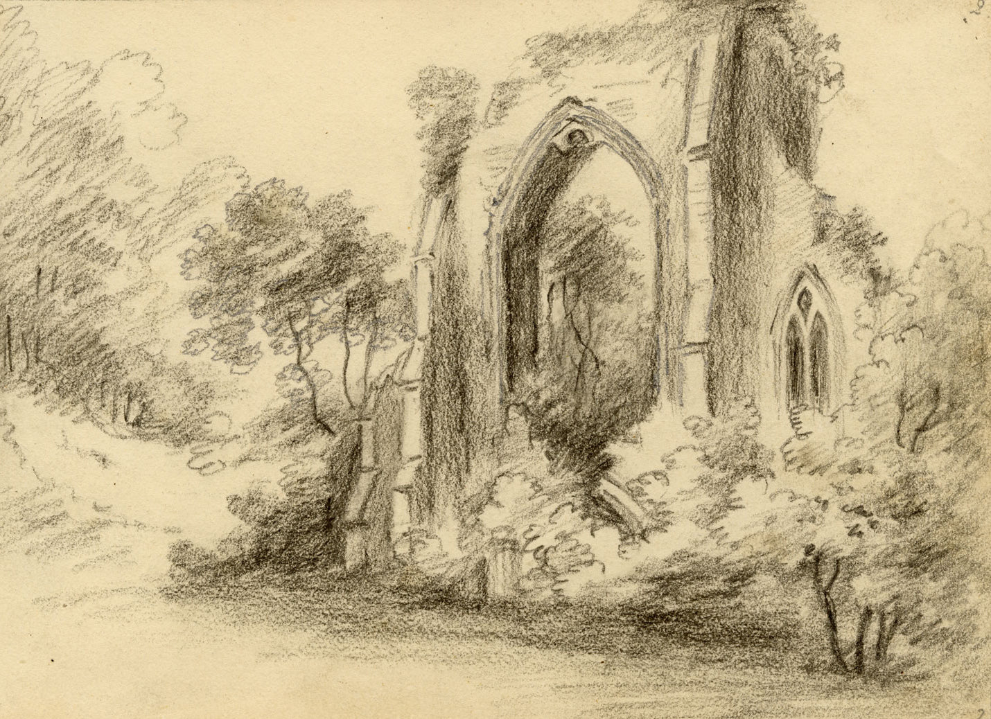 John Maule, Netley Abbey, Hampshire – 1797 graphite drawing