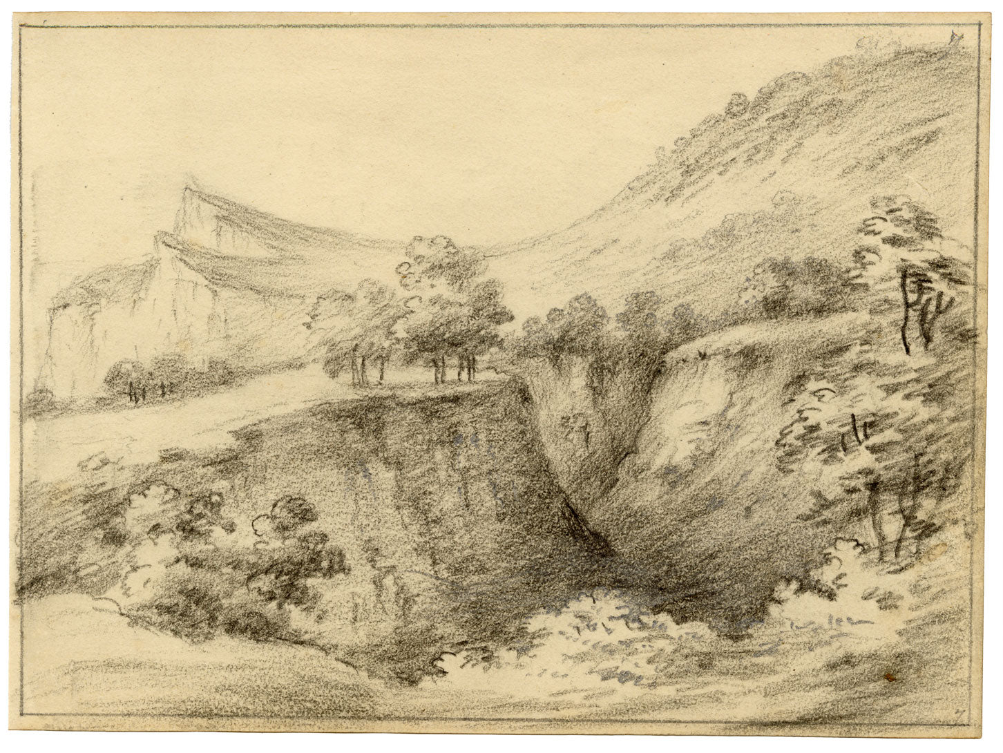 John Maule, Shanklin Chine, Isle of Wight – 1797 graphite drawing