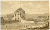 John Maule, Dover Priory Gatehouse (Dover College) – 1814 drawing in ink & wash