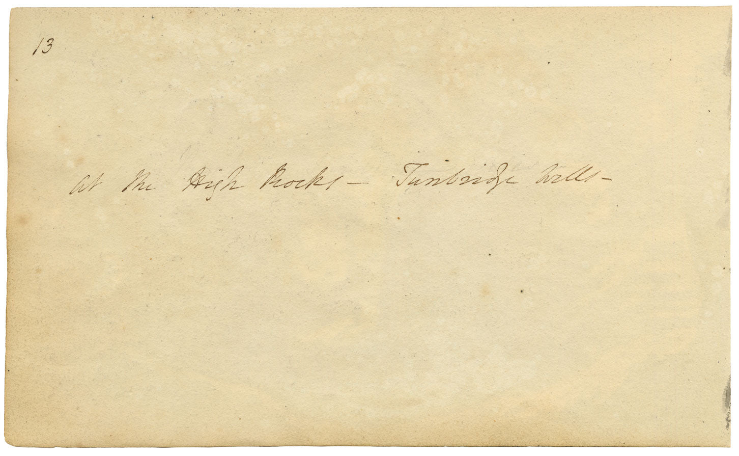 John Maule, At the High Rocks, Tunbridge Wells, Kent – 1814 drawing in grey wash