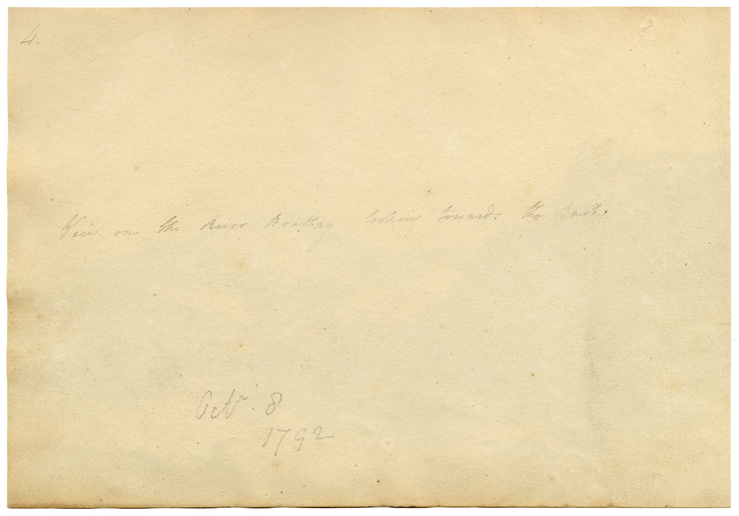 John Maule, View on the River Brathay, Lake District – 1792 drawing in ink & wash