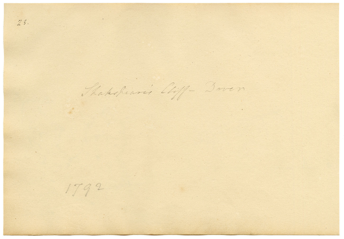 John Maule, Shakespeare Cliff from the Beach, Dover, Kent – 1792 ink drawing