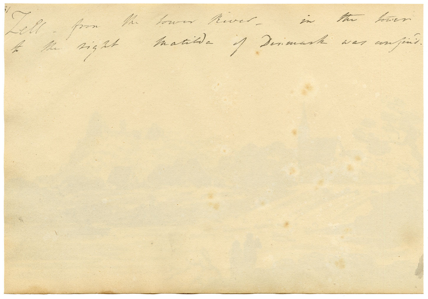 John Maule, Zell (Mosel) from the Lower River, Germany – 1793 drawing in ink & wash