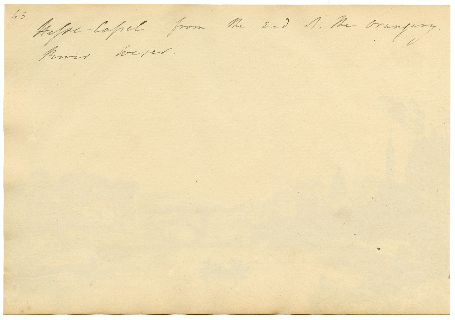 John Maule, Hesse-Kassel on the Fulda River from the Orangery – 1793 drawing in ink & wash