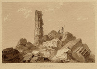 William Page, Temple of Hercules, Sicily – Early 19th-century watercolour painting