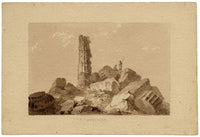 William Page, Temple of Hercules, Sicily – Early 19th-century watercolour painting