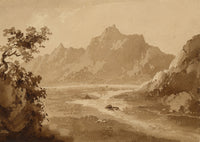 Attrib. William Page, River Landscape, Probably Greece or Turkey – Early 19th-century watercolour painting
