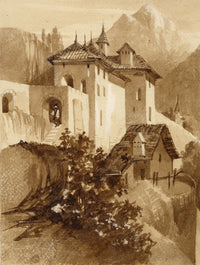 Circle of William Page, Chateau de St Pierre, Val d'Aoste, Italy – Early 19th-century watercolour painting