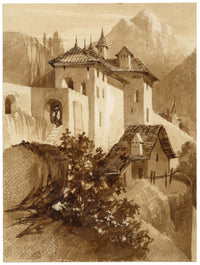 Circle of William Page, Chateau de St Pierre, Val d'Aoste, Italy – Early 19th-century watercolour painting