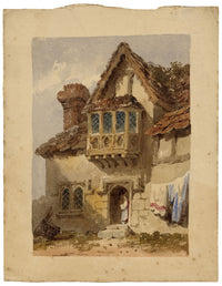 Attrib. William Page, An Old House – Early 19th-century watercolour painting