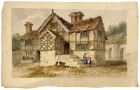 Attrib. William Page, Timber Framed House – Early 19th-century watercolour painting
