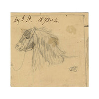 Isabella Hunter, Miniature Scene with Woodland Fairy – 1873 watercolour painting