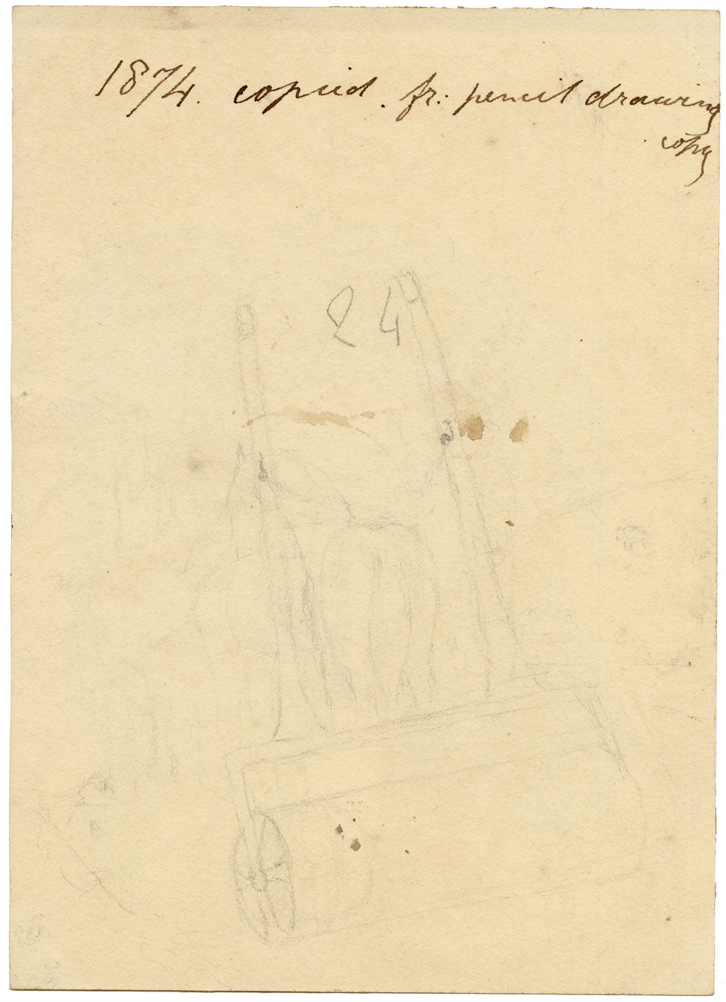 Lucy Hunter, Highland Pony Horse Head Study, Scottish Borders – 1874 watercolour painting