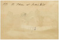 Hunter, Stables at Anton’s Hill, Berwickshire, Scottish Borders – 1873 watercolour painting