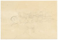 Lucy Hunter, Horse & Dog in Stable Yard, Scottish Borders – 1874 watercolour painting