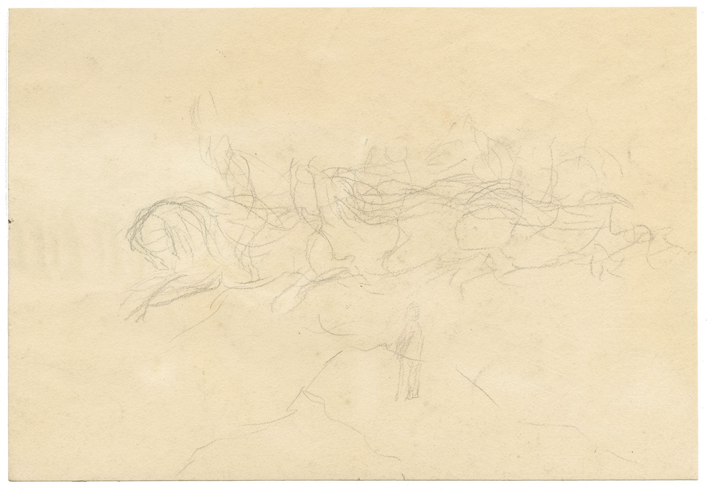 Lucy Hunter, Horse & Dog in Stable Yard, Scottish Borders – 1874 watercolour painting