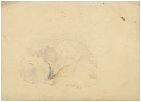 Hunter, Sheep & Dog in Garden, Anton's Hill, Berwickshire – 1870s watercolour painting