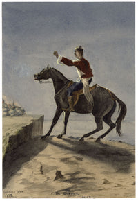 Isabella Hunter, The Giaour on Horseback from Byron – 1876 watercolour painting