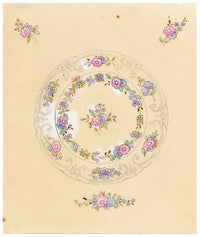 Elaine Williamson, Poole Pottery, Flower Design – 1988 gouache painting