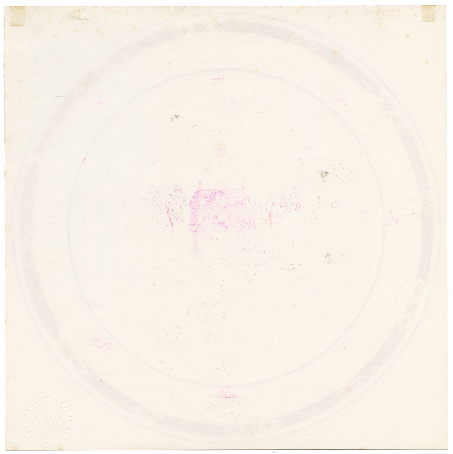 Elaine Williamson, Poole Pottery, Geo Ditsy Plate Design – c.1980s gouache painting