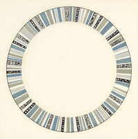 Elaine Williamson, Poole Pottery, Art Deco Stripe Plate Design – 1989 gouache painting