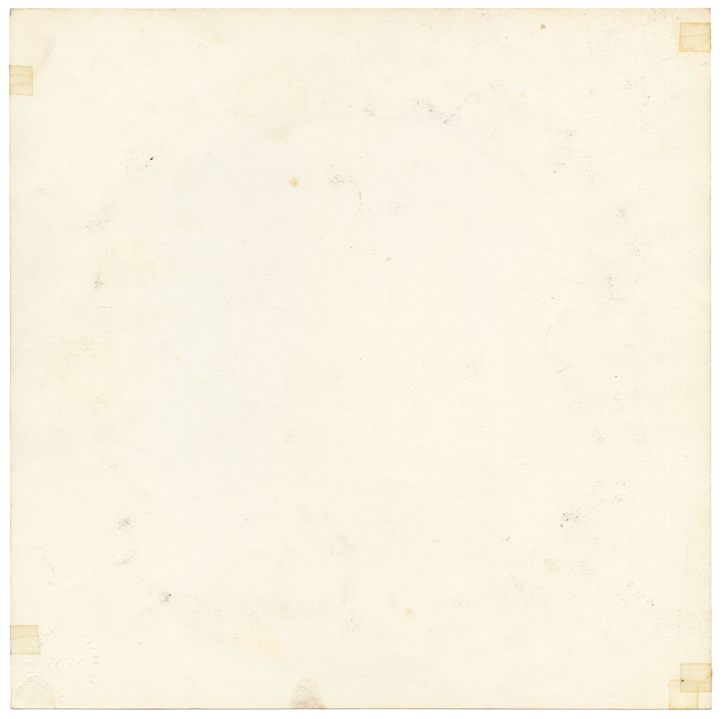 Elaine Williamson, Poole Pottery, Bold Blue & White Flower on Yellow Plate Design – c.1980s gouache painting