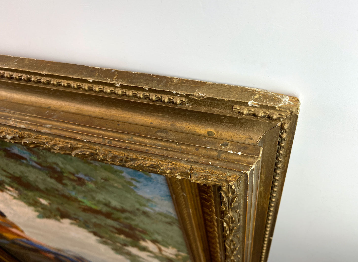 Arthur Croft Mitchell, The Orange Dress – 1920s oil painting