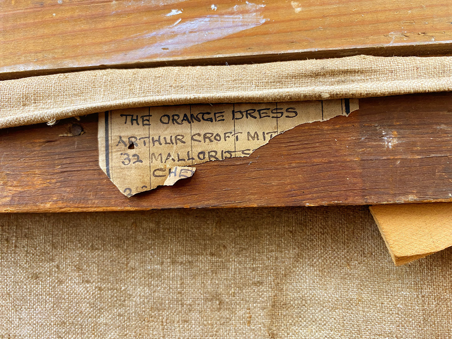 Arthur Croft Mitchell, The Orange Dress – 1920s oil painting