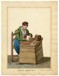 Michela de Vito, Costume Napolitano, Money Changer – c.1820s watercolour painting