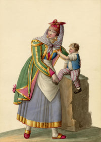 Michela de Vito, Costume di Procida, Province of Naples – c.1820s watercolour painting