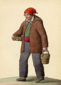 Michela de Vito, Costume di Marinaro di St Lucia, Naples – c.1820s watercolour painting