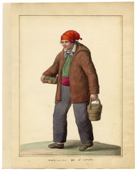 Michela de Vito, Costume di Marinaro di St Lucia, Naples – c.1820s watercolour painting