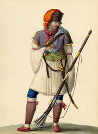 Michela de Vito, Costume di Villabadessa, Albanian Colony, Province of Teramo – c.1820s watercolour painting
