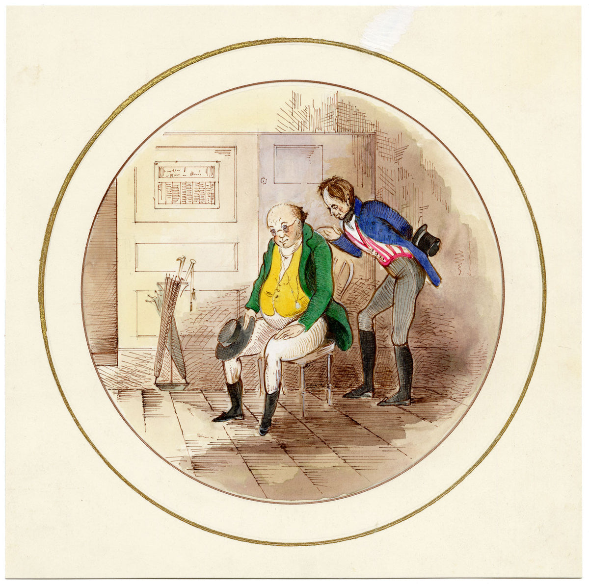 Elaine Williamson, The Pickwick Papers, Charles Dickens – c.1980s watercolour painting