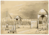 Isabella Foster, Tomb of the Memlooks, Cairo, Egypt – 1852 graphite drawing