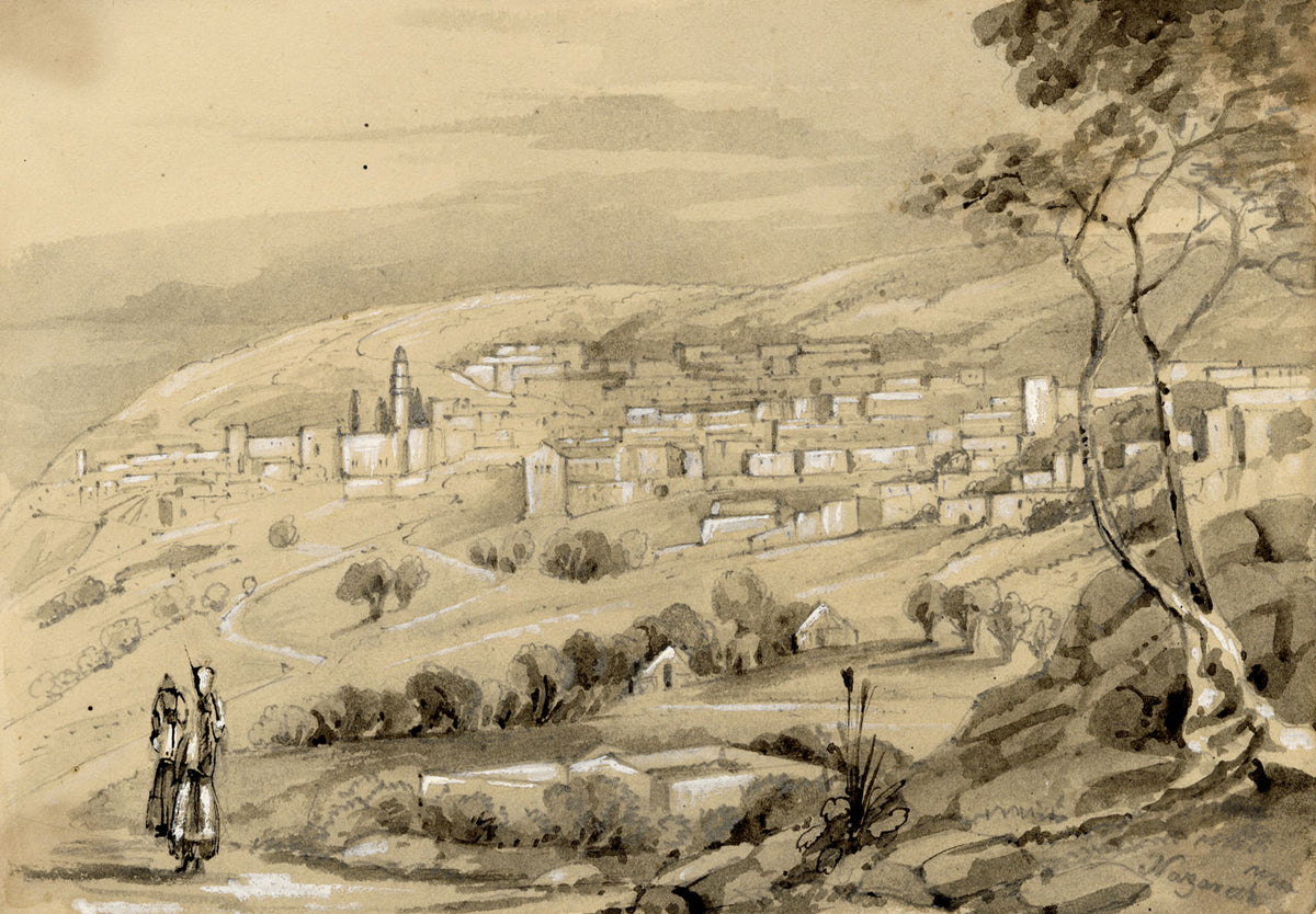 Isabella Foster, Nazareth, Palestine, Israel – 1852 graphite drawing