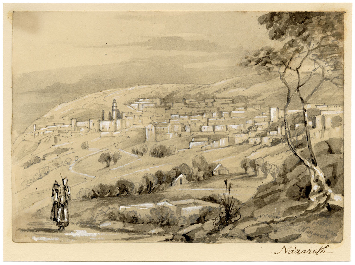 Isabella Foster, Nazareth, Palestine, Israel – 1852 graphite drawing