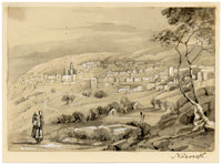 Isabella Foster, Nazareth, Palestine, Israel – 1852 graphite drawing