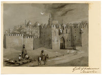 Isabella Foster, Damascus Gate, Jerusalem – 1852 graphite drawing