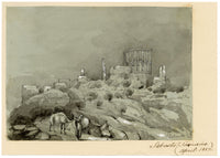 Isabella Foster, Sebaste, Samaria, Ottoman Palestine – 1852 graphite drawing