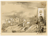 Isabella Foster, Bethlehem, Ottoman Palestine – 1852 graphite drawing