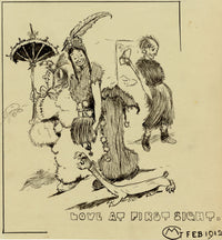 M.G., Love at First Sight – 1912 pen & ink drawing